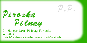 piroska pilnay business card